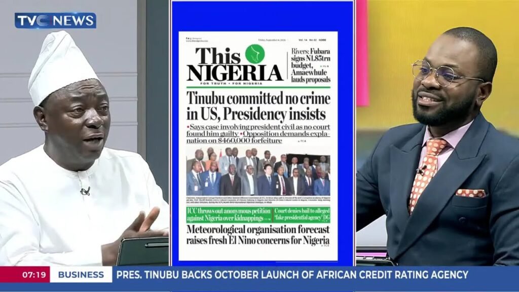 TVC Newspaper Review: Tinubu Committed No Crime In US, Presidency Insists TVC Newspaper Review: Tinubu Committed No Crime In US, Presidency Insists
