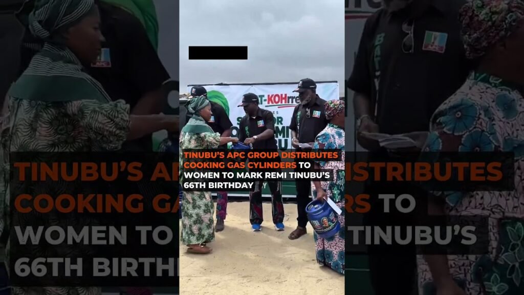 Tinubu’s APC Group Distributes Cooking Gas Cylinders To Women To Mark Remi Tinubu’s 66th Birthday Tinubu’s APC Group Distributes Cooking Gas Cylinders To Women To Mark Remi Tinubu’s 66th Birthday