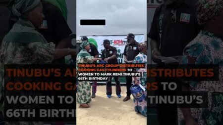 Tinubu’s APC Group Distributes Cooking Gas Cylinders To Women To Mark Remi Tinubu’s 66th Birthday Tinubu’s APC Group Distributes Cooking Gas Cylinders To Women To Mark Remi Tinubu’s 66th Birthday