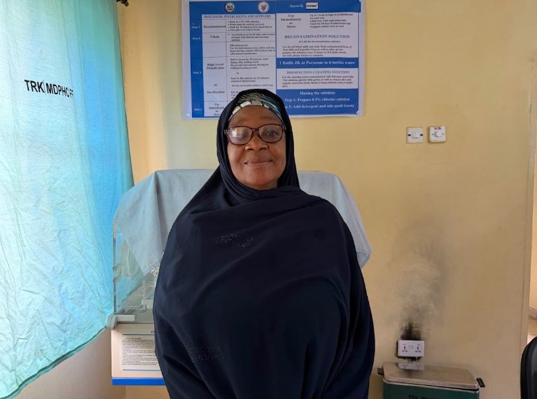 Kyauta Isiaka, a public health midwife and TSTS clinical mentor covering Mando PHC and eight other facilities in Igabi LGA (CREDIT: Nike Adebowale Tambe)