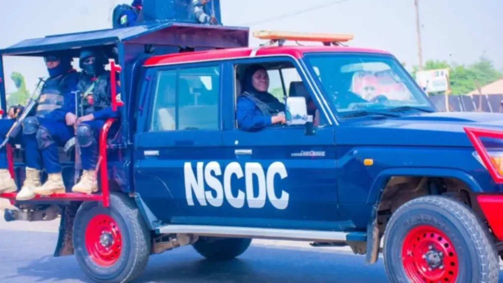 NSCDC arrests three for vandalising NNPC pipeline in Abuja NSCDC arrests three for vandalising NNPC pipeline in Abuja