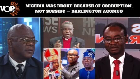 NIGERIA WAS BROKE BECAUSE OF CORRUPTION, NOT SUBSIDY — DARLINGTON AGOMUO NIGERIA WAS BROKE BECAUSE OF CORRUPTION, NOT SUBSIDY — DARLINGTON AGOMUO