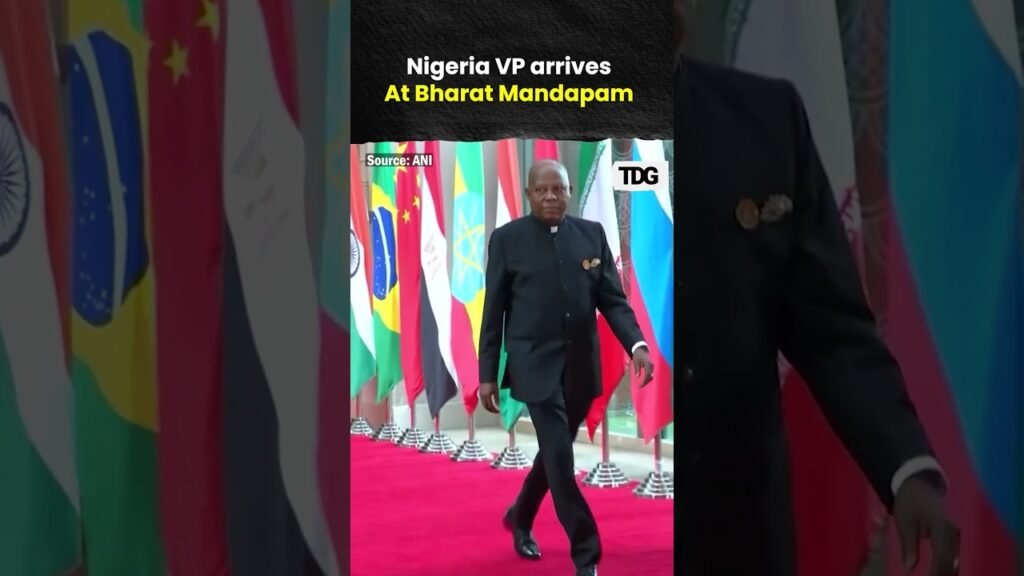 Nigeria VP Kashim Shettima Arrives At Bharat Mandapam For BRICS Summit 2026 Nigeria VP Kashim Shettima Arrives At Bharat Mandapam For BRICS Summit 2026
