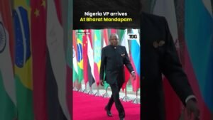 Nigeria VP Kashim Shettima Arrives At Bharat Mandapam For BRICS Summit 2026 Nigeria VP Kashim Shettima Arrives At Bharat Mandapam For BRICS Summit 2026