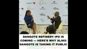 Aliko Dangote explain why the Dangote Refinery is coming to the Nigerian stock market. Aliko Dangote explain why the Dangote Refinery is coming to the Nigerian stock market.