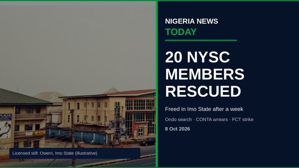 20 Abducted Prospective NYSC Members Rescued in Imo | Nigeria News Today