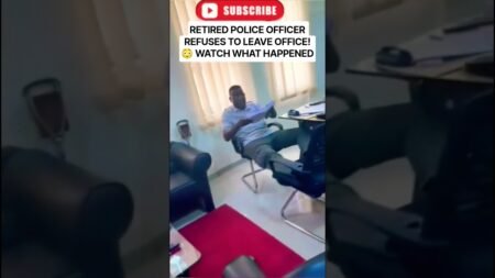 RETIRED POLICE OFFICER REFUSES TO LEAVE OFFICE! #nigerianpolice #viral #fyp#trending #nigerianews RETIRED POLICE OFFICER REFUSES TO LEAVE OFFICE! #nigerianpolice #viral #fyp#trending #nigerianews