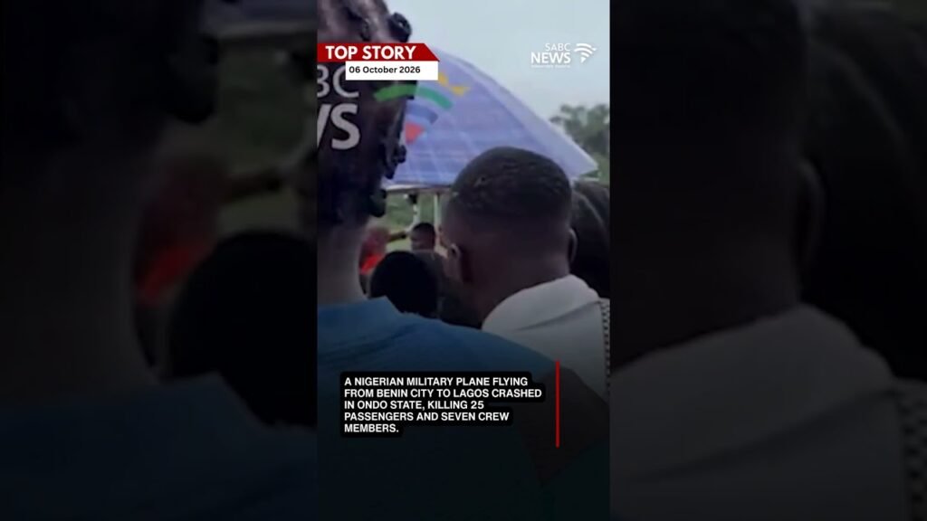 Nigerian military plane crashes in Ondo State, killing 25 passengers and seven crew members. Nigerian military plane crashes in Ondo State, killing 25 passengers and seven crew members.