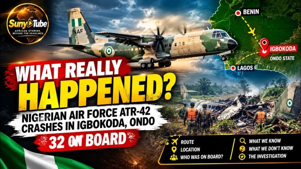 WHAT REALLY HAPPENED? Nigerian Air Force ATR-42 Crashes in Igbokoda, Ondo — 32 On Board WHAT REALLY HAPPENED? Nigerian Air Force ATR-42 Crashes in Igbokoda, Ondo — 32 On Board