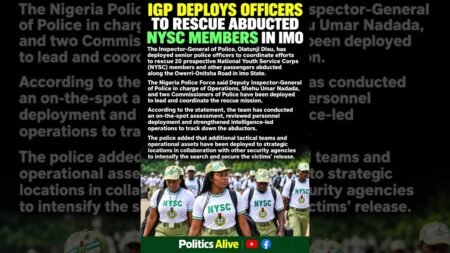 IGP Deploys Officers To Rescue Abducted NYSC Members In Imo IGP Deploys Officers To Rescue Abducted NYSC Members In Imo