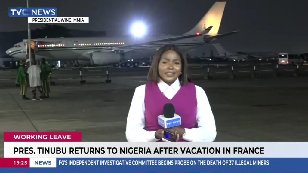 President Tinubu Returns To Nigeria After Working Vacation In France President Tinubu Returns To Nigeria After Working Vacation In France