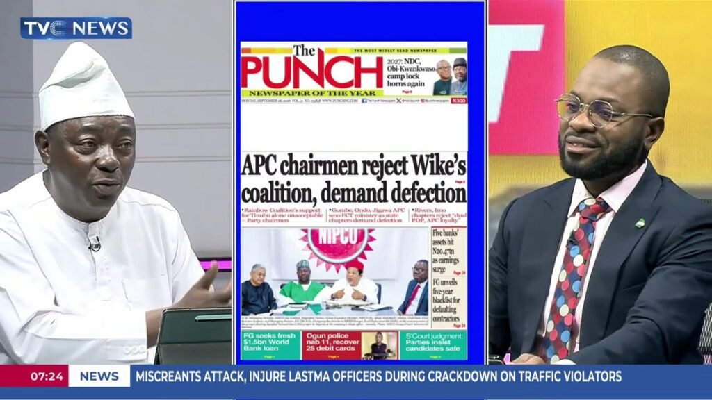 TVC Newspaper Review: APC Chairmen Reject Wike’s Coalition, Demand Defection TVC Newspaper Review: APC Chairmen Reject Wike’s Coalition, Demand Defection
