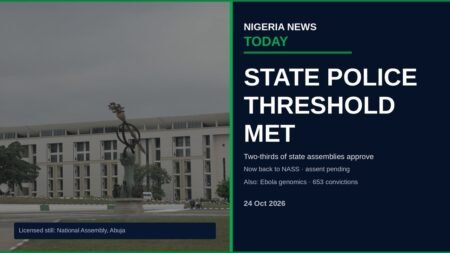 State Police Amendment Clears Two-Thirds of States | Nigeria News Today