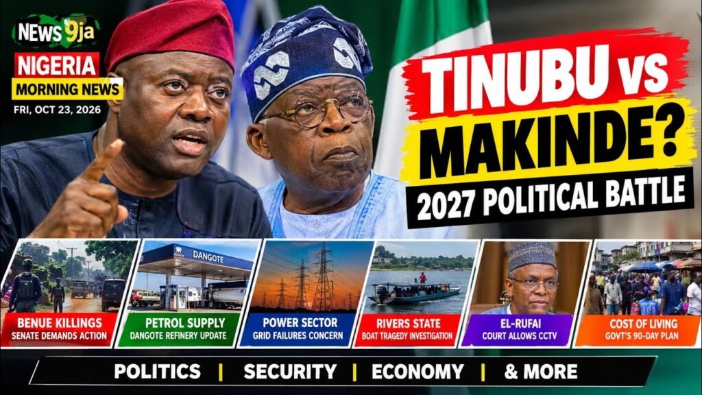 BREAKING NIGERIA NEWS TODAY | Tinubu, Makinde, 2027 Elections, Benue Attacks & More October 23 BREAKING NIGERIA NEWS TODAY | Tinubu, Makinde, 2027 Elections, Benue Attacks & More October 23