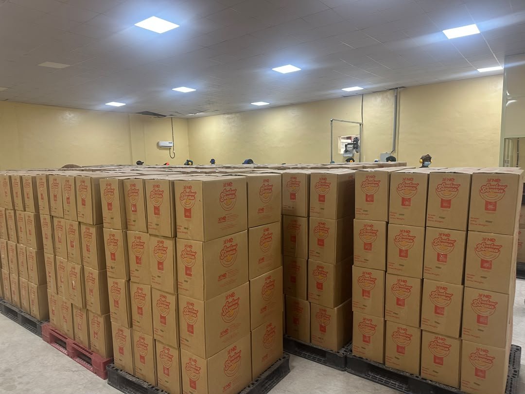 Packaged cashew nuts for export at Johnvents Group in Ondo State.