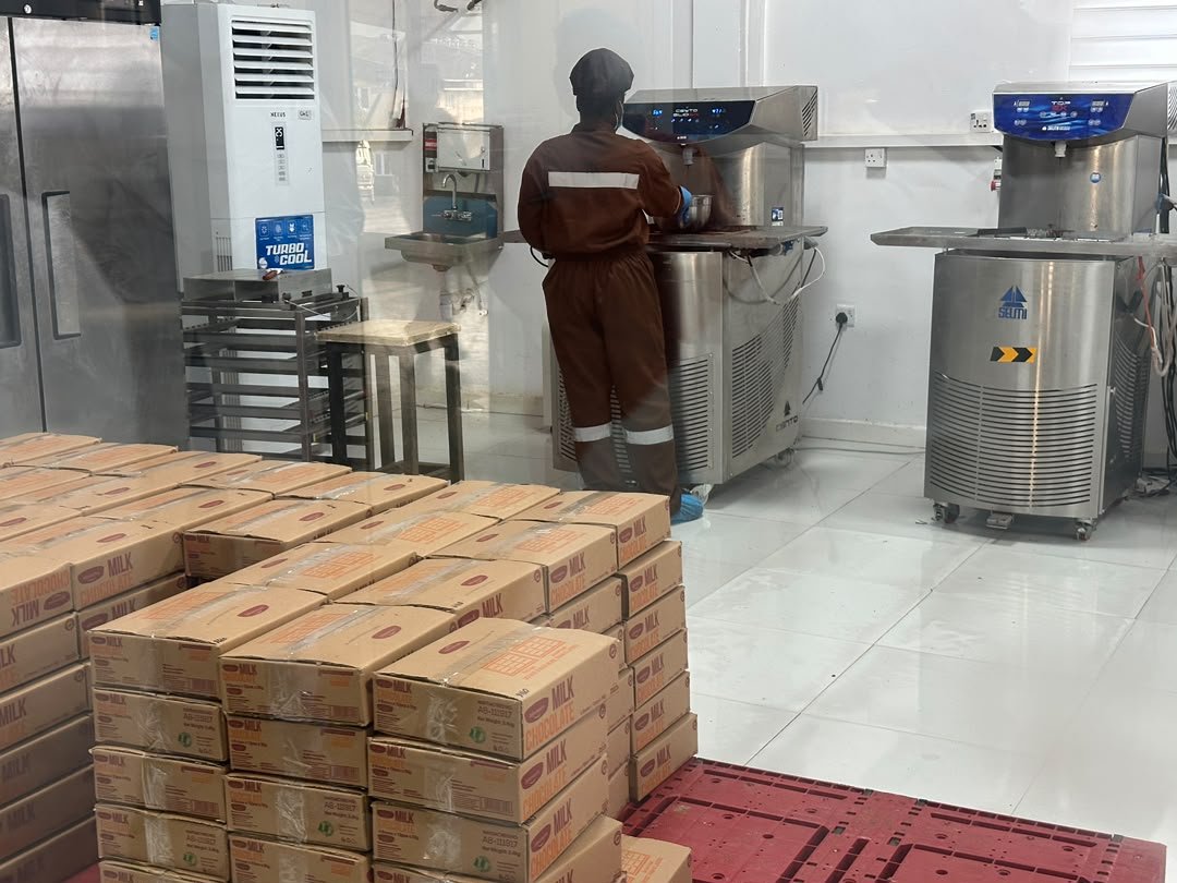 Bar chocolate processing plants at Johnvents Group in Ondo state