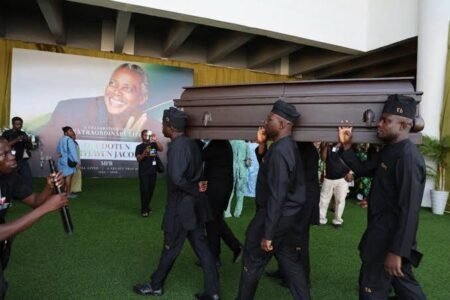 Olu Jacobs Buried in Lagos as Nollywood Stars Gather to Honour Him