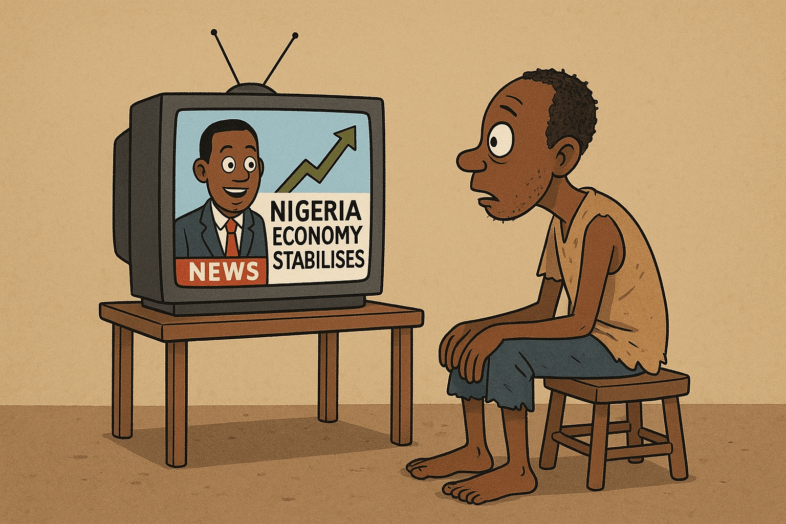 An AI generated image used to depict the fact that Nigeria's Economy stabilises